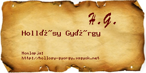 Hollósy György névjegykártya