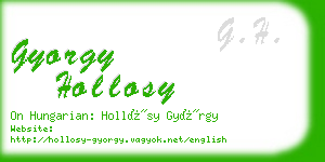 gyorgy hollosy business card